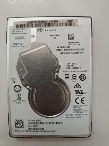 Hd 2tb seagate barrada notebook 2.5