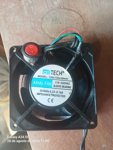Cooler axial c/ botão liga/desliga