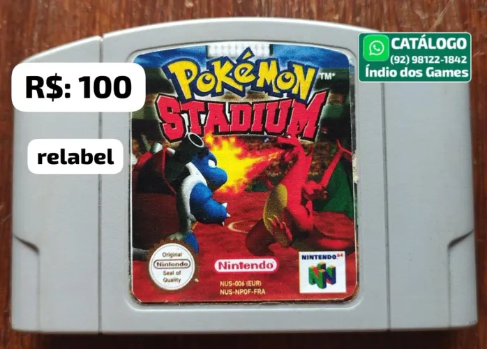 Pokemon Stadium RELABEL = R$: 100