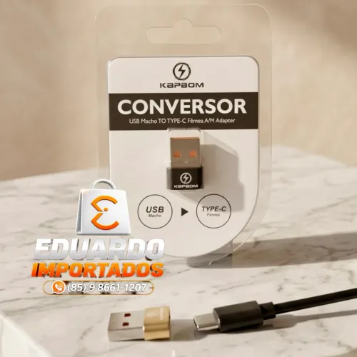 Conversor USB macho para TIPO-C fêmea (Adaptador)