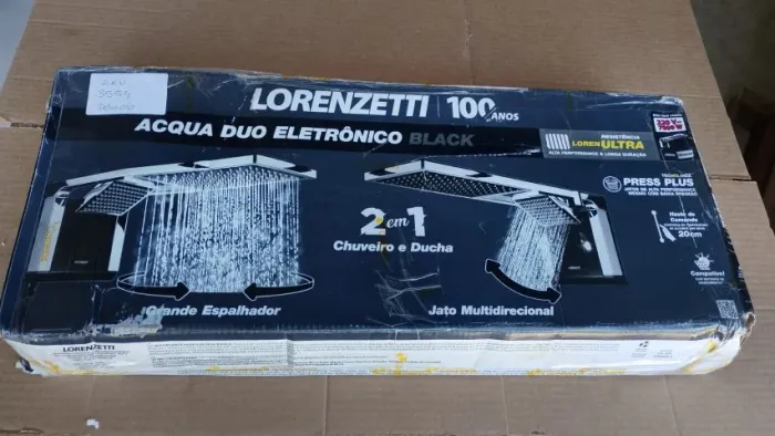 LORENZETTI CHUVEIRO ACQUA DUO BK/CR 7800W 220V