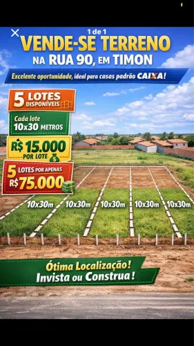 Vendo lotes para casas da caixa 