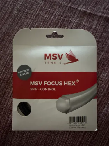 Corda Tênis MSV Focus HEX 1.27mm Black - Set Individual Novo