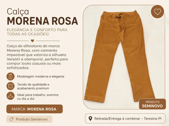 Calça Feminina Morena Rosa - Seminova