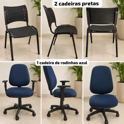 KIT COM 3 CADEIRAS - BOM ESTADO DE CONSERVAÇÃO