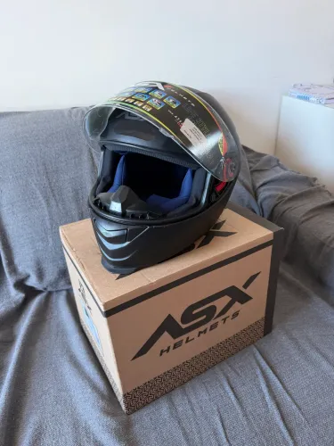 Capacete ASX Eagle Solid Fosco Preto