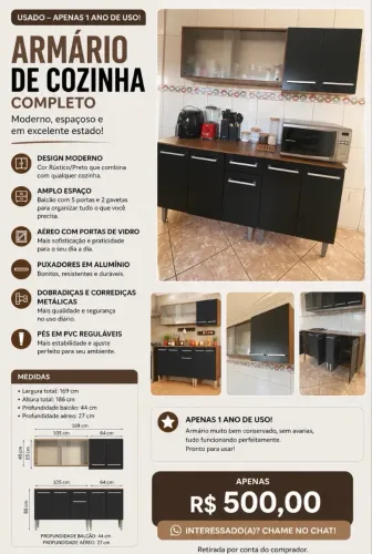ARMÁRIO DE COZINHA COMPLETO
