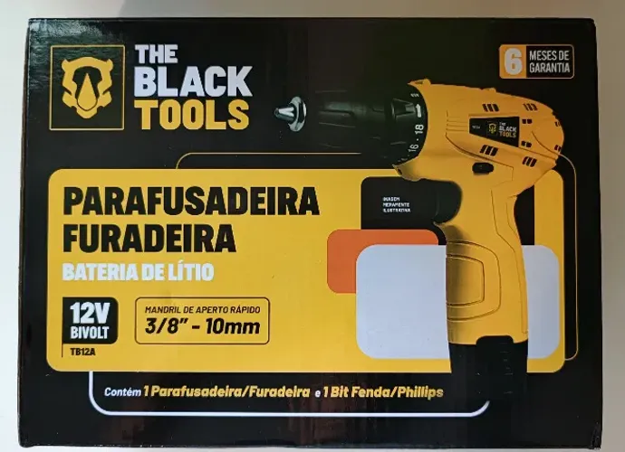 NOVA! Parafusadeira BLACK TOOLS 12V