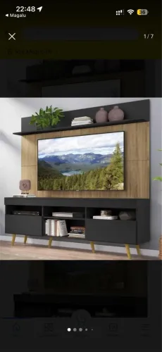 Rack Retrô com Painel para TV até 65