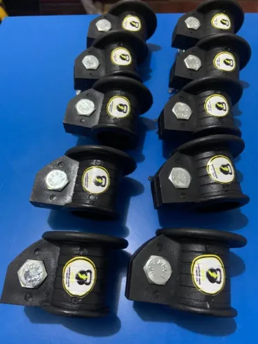 10 presilhas 25mm injetadas para prender anilhas na barra de academia