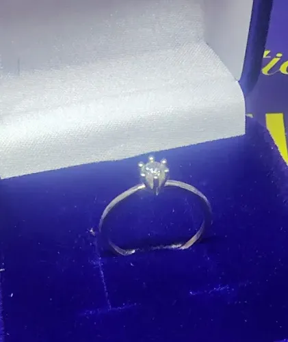 Anel Solitário Prata Pedra 4 mm Zircônia