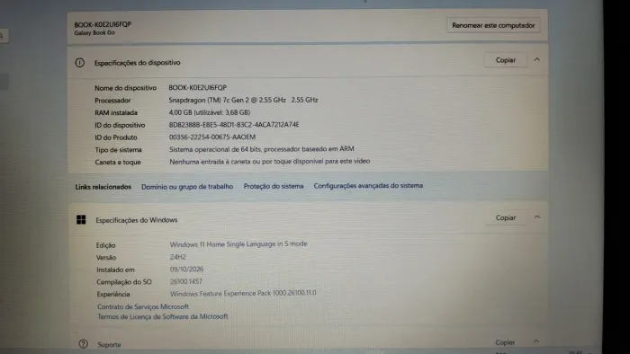 Notebook Samsung