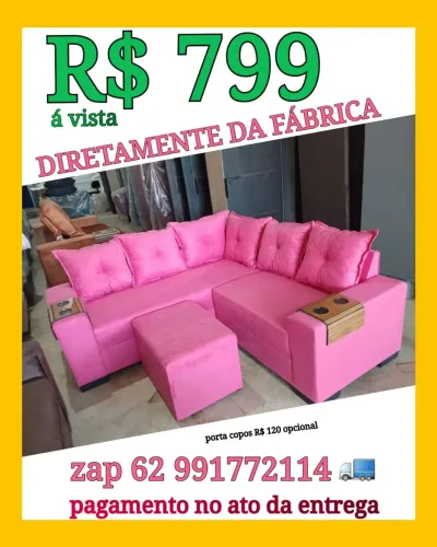 Sofá de canto 5 lugares DIRETO DA FÁBRICA 