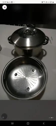 Panela inox com cesta 20cm