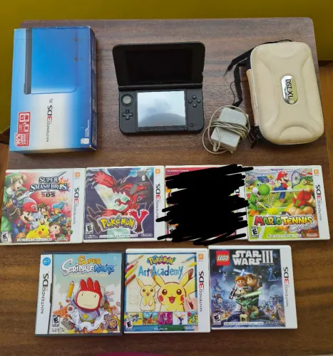 Nintendo 3DS XL completo + 6 jogos