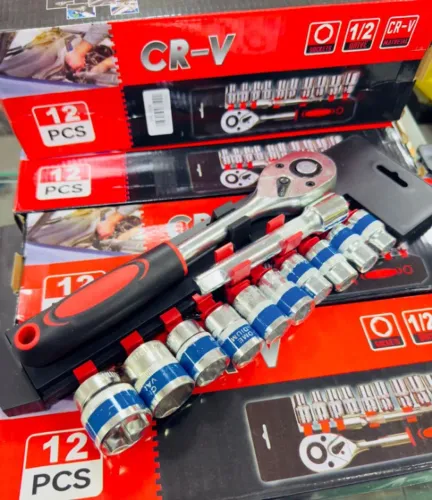 Conjunto de 12 chaves catraca de 6,35 mm CR-V Red