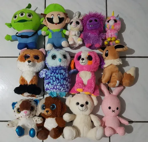 Lote com 13 Pelúcias Diversas, LEIA A DESCRIÇÃO COM ATENÇÃO!
