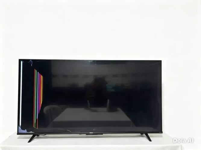 Tv Hisense DLed 4k tela trincada acompanha controle remoto