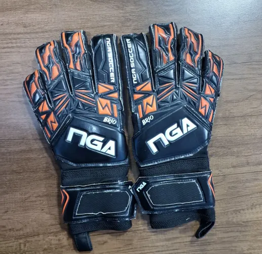 Luva de Goleiro NGA Brio, Laranja/Preto 9