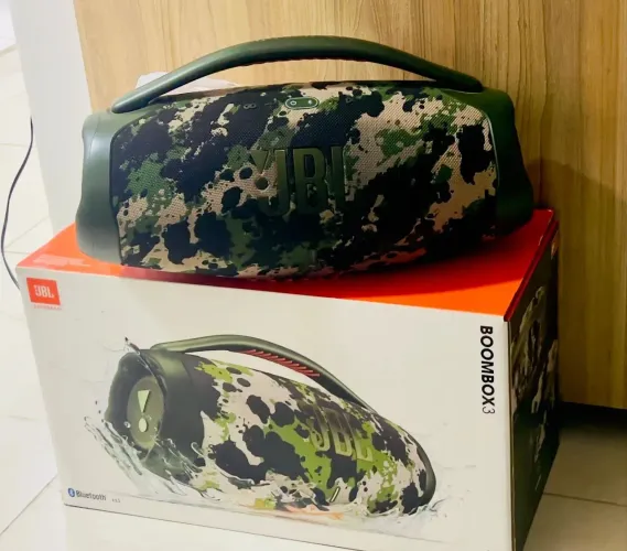 Caixa de som boombox camuflada bluetooth bivolt