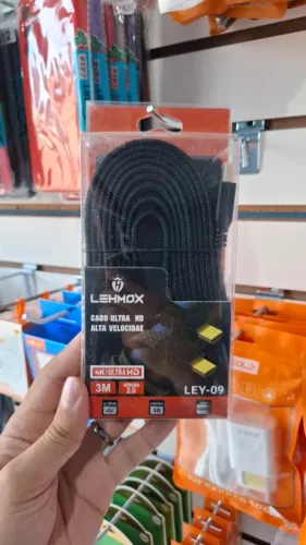 Cabo Alta performance Audio e Video Hdmi 3 metros 4k Ultra Hd - Lehmox