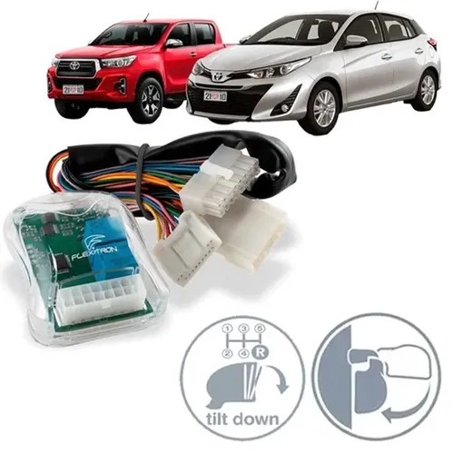 Modulo Flexitron Rebatimento Retrovisor + Tilt Down Original Hilux Sw4 Yaris 