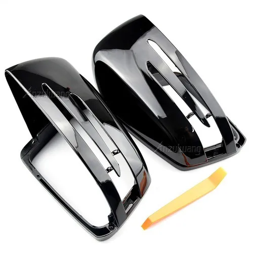 Par Capa Retrovisor Mercedes Benz C180 C200 2011 2012 2013 2014 Black Piano