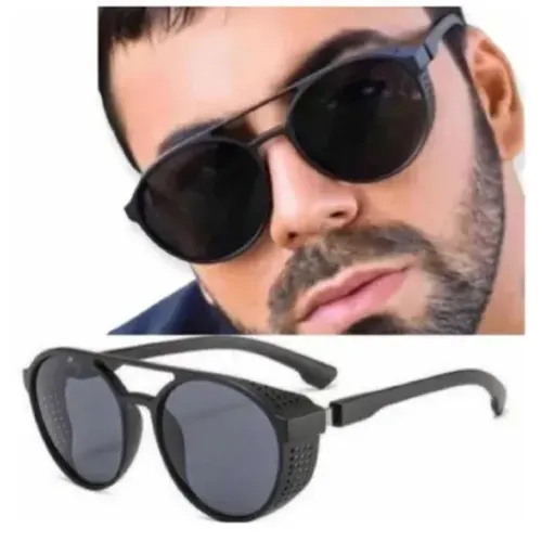 Óculos de Sol Masculino Steampunk Alok Redondo Lançamento 