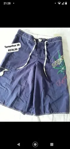 Short Tactel tamanho 38 bordado qualidade e conforto