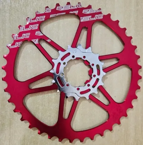 MTB CASSETE MOUNTAIN BIKE SUPER COG COG RELIC 40 DENTES + COG 16 DENTES VERMELHO