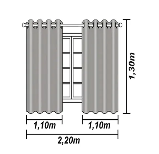 Cortina Blackout 2,20 X 1,30 Blecaute Corta Luz