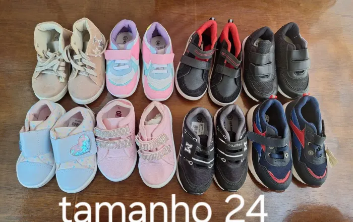 Tenis infantis tam. 24 novos, ler