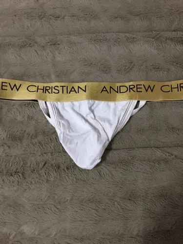 Cueca Jockstrap masculina Andrew Christian importada original branca tamanho g