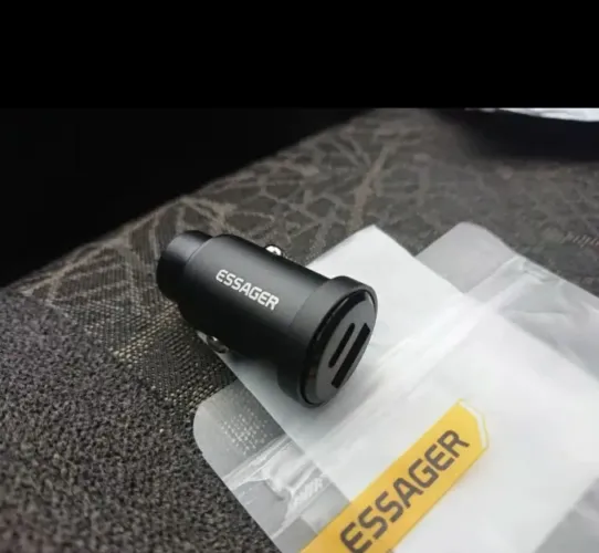 Carregador Veicular USB e Tipo C Turbo ESSAGER 30W 