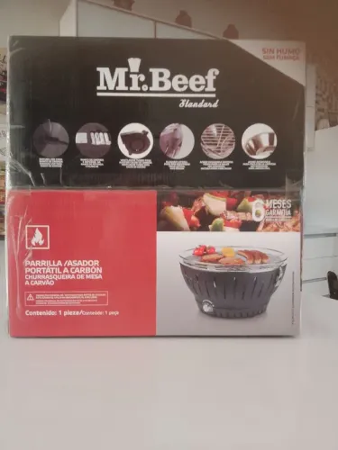 Churrasqueira de mesa Mr. Beef a carvão sem fumaça 
