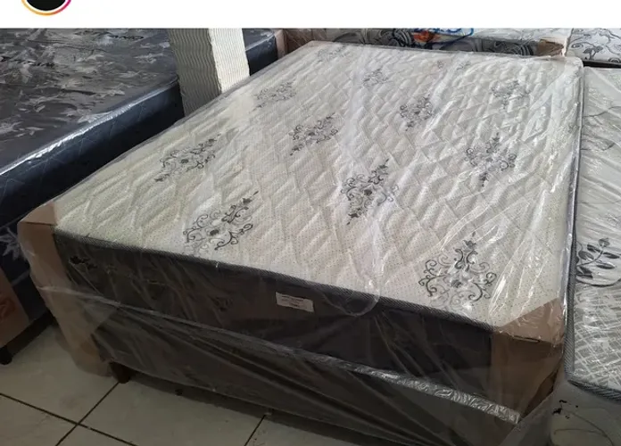 CAMA BOX CASAL ESPUMA SELADA NOVA 
