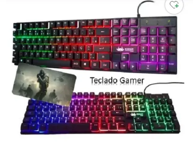 teclado  gamer knup KP-2043 com luz RGB