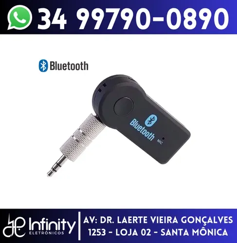 Receptor Bluetooth de Audio P2 Som Carro