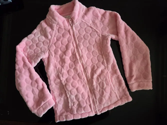 Casaco de Fleece Rosa para Menina - Tamanho 8