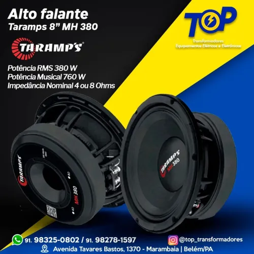 Alto falante 8 polegadas Taramps MH380 (380RMS)