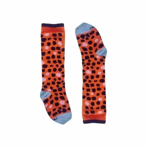 Cantarola meia 3/4 leopardo infantil