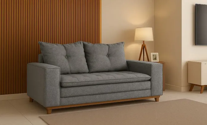 Sofá Living 1,60m Lufer com Molas t76