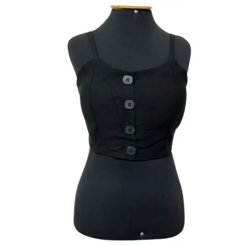 Top cropped preto