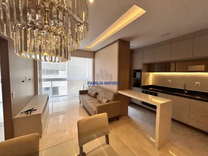Apartamento para alugar 1 quarto mobiliado lazer Boqueirão Santos
