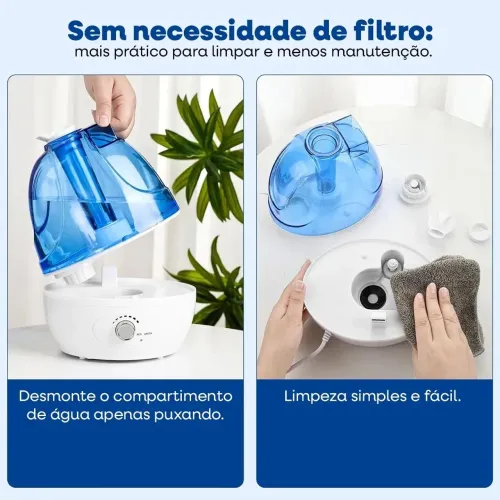 Umidificador de Ar Oz Portáteis 2.4L