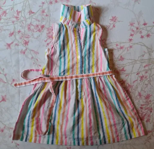 Vestido listrado infantil Carter's novo - Tamanho 2t