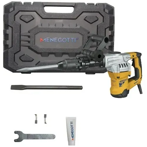 Martelo Perfurador Rompedor MMR1600 10J 8KG 220V MENEGOTTI
