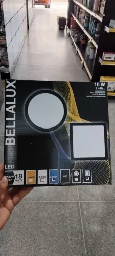 Painel led quad sob Pr 18w 6500k Br