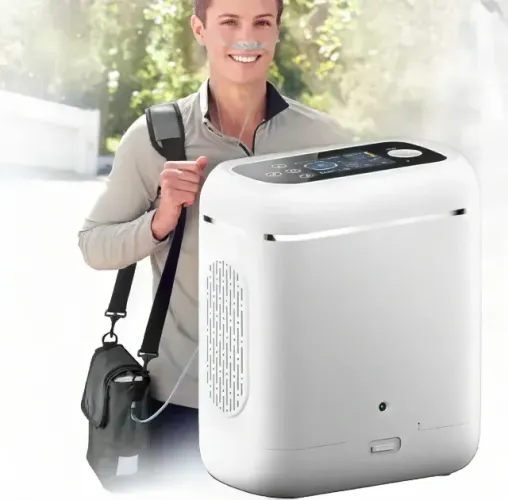 Concentrador de Oxigênio Portátil de 5 L Alta Pureza 95%-Bateria Longa-Passeios-Viagens