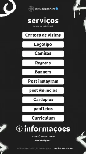 Designer gráfico | vetorização | cardápios | cartões de visitas | panfleto